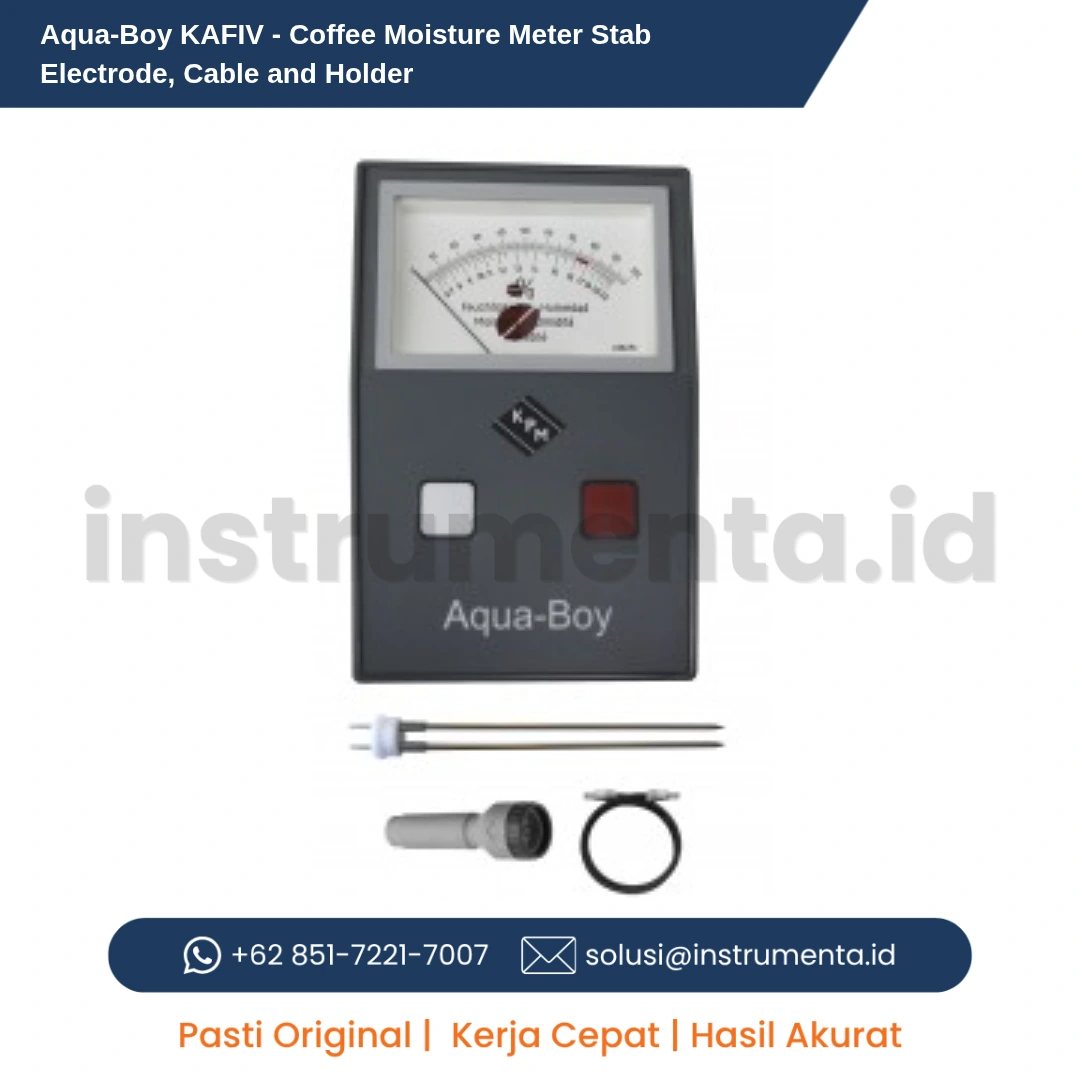 Authorized Distributor Aqua-Boy KAFIV Coffee Moisture Meter Alat Ukur Kadar Air Kopi Digital Portable Lengkap Stab Electrode Kabel dan Holder